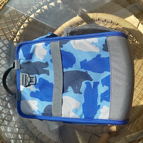 Lands end blue camo bear lunch box - Picture 3 of 7